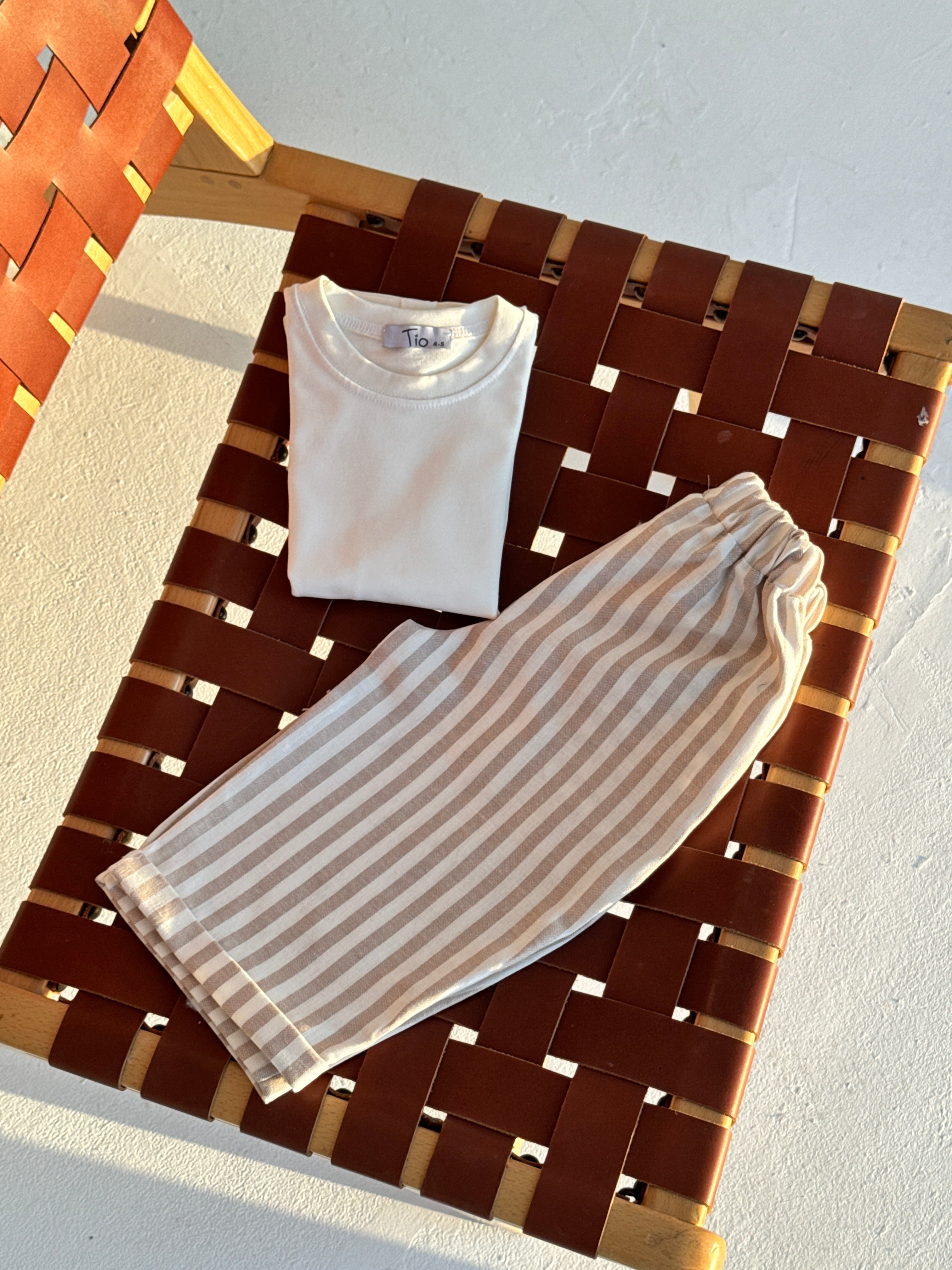 The Striped Beige Pants